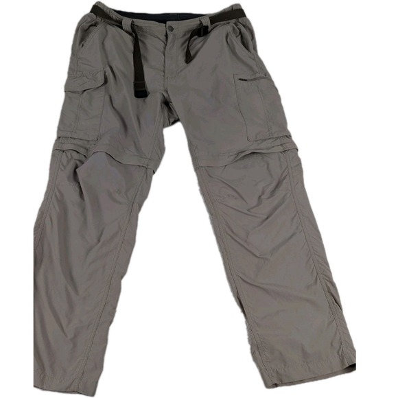 Columbia Men Pants 38x32 Beige Convertible Shorts Cargo Fishing Nylon Hiking - Picture 1 of 7